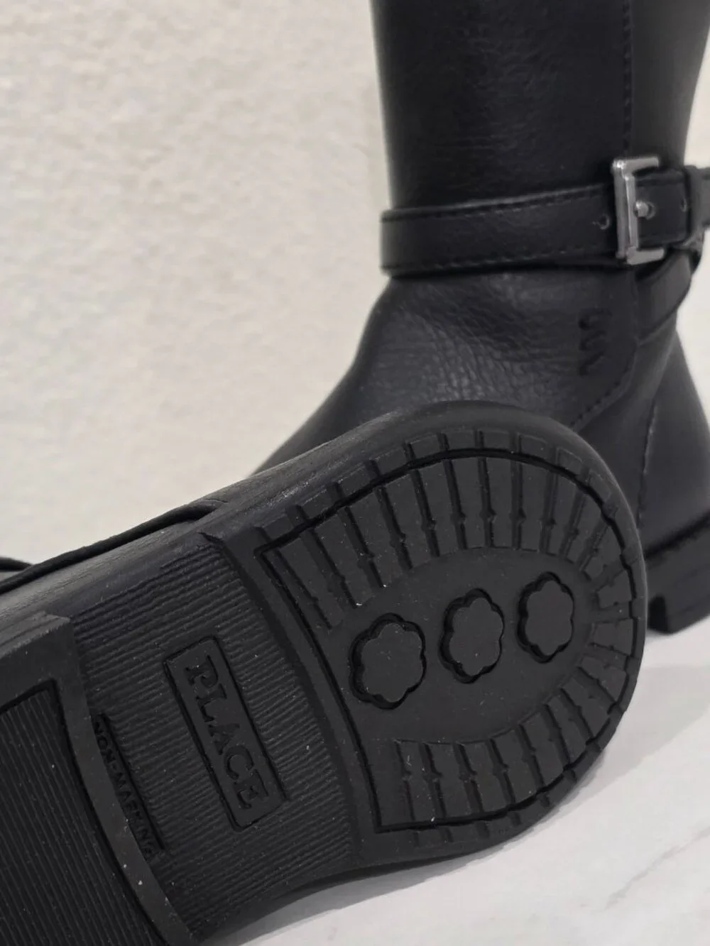The Children’s Place ✦ Black Riding Boots ✦ Side Zipper Buckle Detail Sz 4 NWT